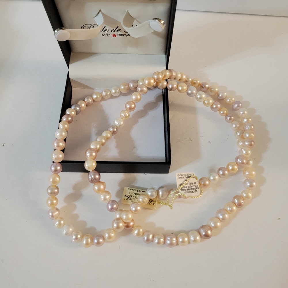 Belle De Mer Freshwater Pearl Necklace NWT - Picture 9 of 10